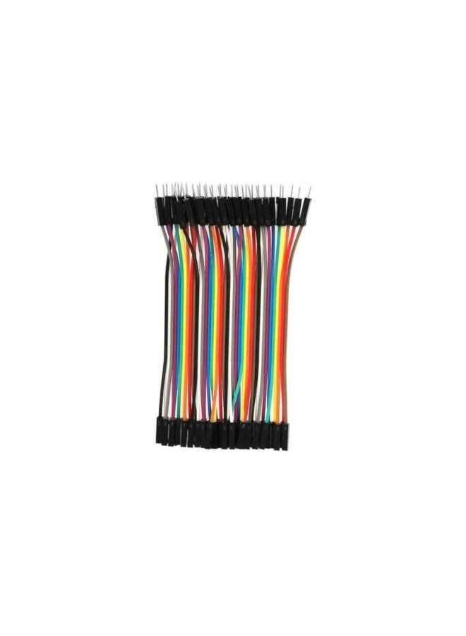 KNP Male to Female Jumper Wire 10cm,Set of 40 - Versatile Connectivity for Electronics Projects - Image 1